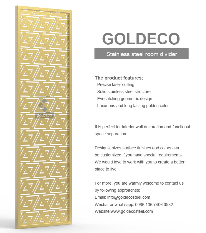 Stainless Steel Divider - Golden Color