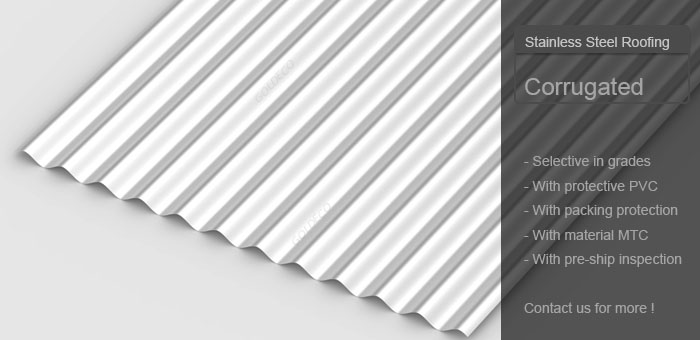 304 Corrugated Stainless Steel Sheet Roofing