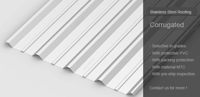 Corrugated Stainless Steel Roofing Sheet