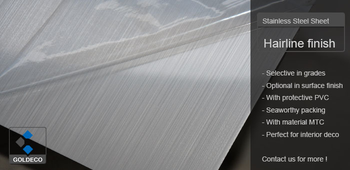316L Hairline Stainless Steel Sheet -