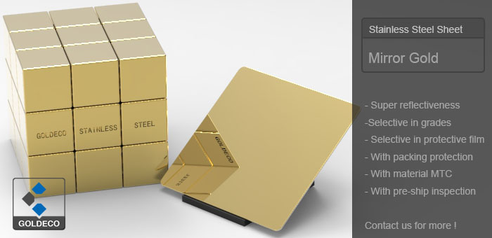 Titanium Gold Stainless Steel Sheet