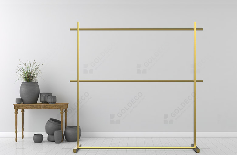 luxury gold commercial clothing display rack apparel shop luxury gold commercial clothing display rack apparel shop