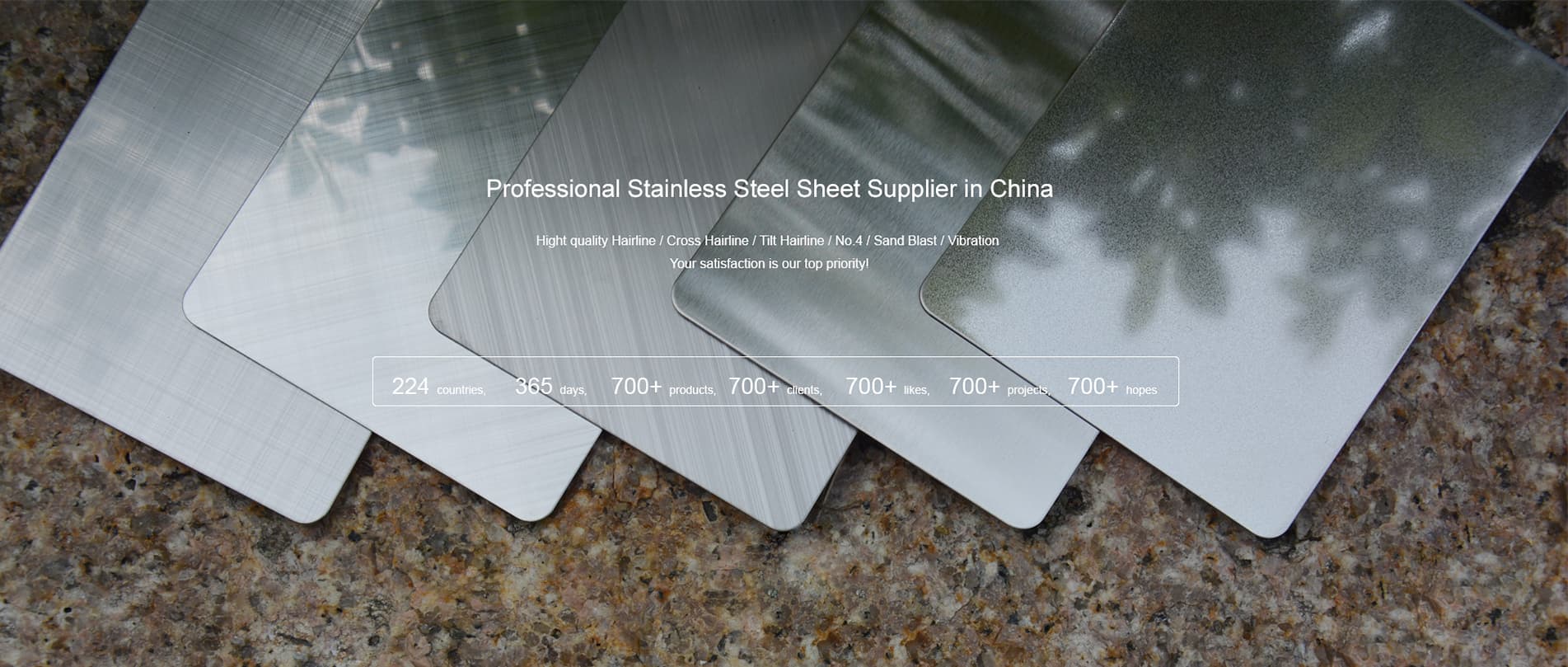 Goldeco no.4 stainless steel sheet, hairline brushed stainless steel sheet, cross hairline stainless steel sheet, brushed stainless steel sheet