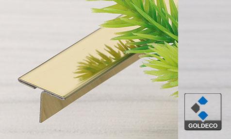 China Mirror Gold Stainless Steel T Shape Trim