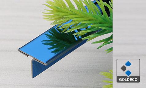 China Mirror Blue Stainless Steel T Shape Trim