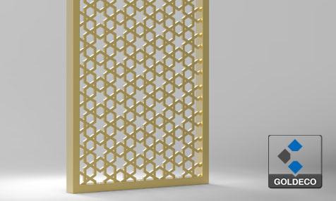 Gold Color Stainless Steel Room Divider