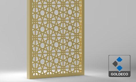 Arabian Geometric Laser Cut Stainless Steel Room Divider