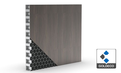 Dark Wood Pattern Stainless Steel Honeycomb Panel
