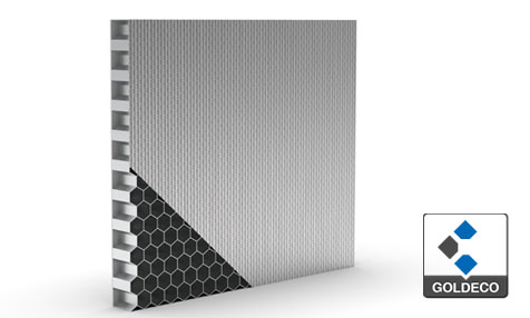 Linen Embossed Stainless Steel Honeycomb Panel