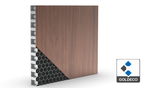 PVC Laminated Woden Finish Stainless Steel Honeycomb Panel
