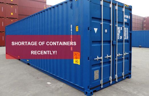 The shipping market is hot recently, and the space is easy to book and one box is hard to find.