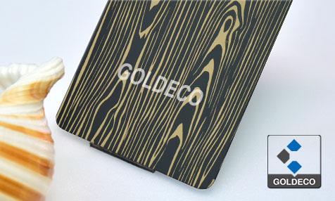 Black Gold Etched Stainless Steel Sheet