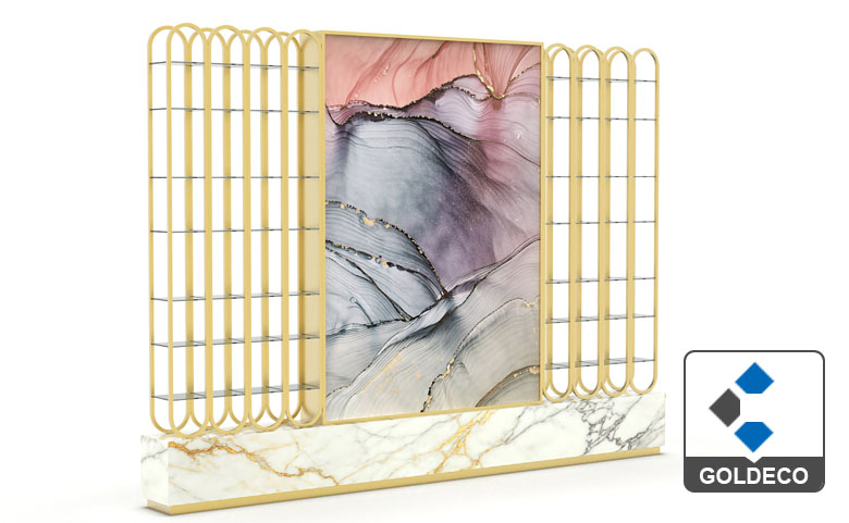 Stainless Steel Partition Display Shelf